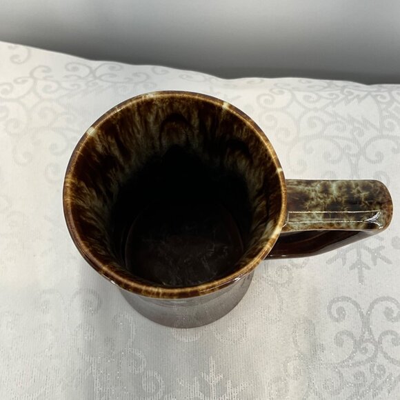 Vintage Brown Drip Glaze Ceramic Mug 5 3/4" - Picture 2 of 8